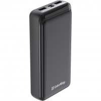 Батарея універсальна ColorWay 20 000 mAh Slim (USB QC3.0 + USB-C Power Delivery 18W) Black (CW-PB200LPF3BK-PD)