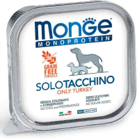 Canned food for dogs Monge Dog Solo 100% turkey 150 g (8009470014144)
