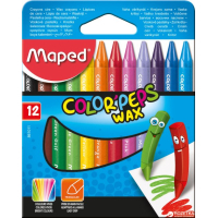 Colored pencils Maped Color Peps Wax Crayons wax 12 colors (MP.861011)