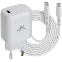 Зарядний пристрій RivaCase USB Type-C, PD 20 W + Type-C cable (PS4191 WD4 (White))