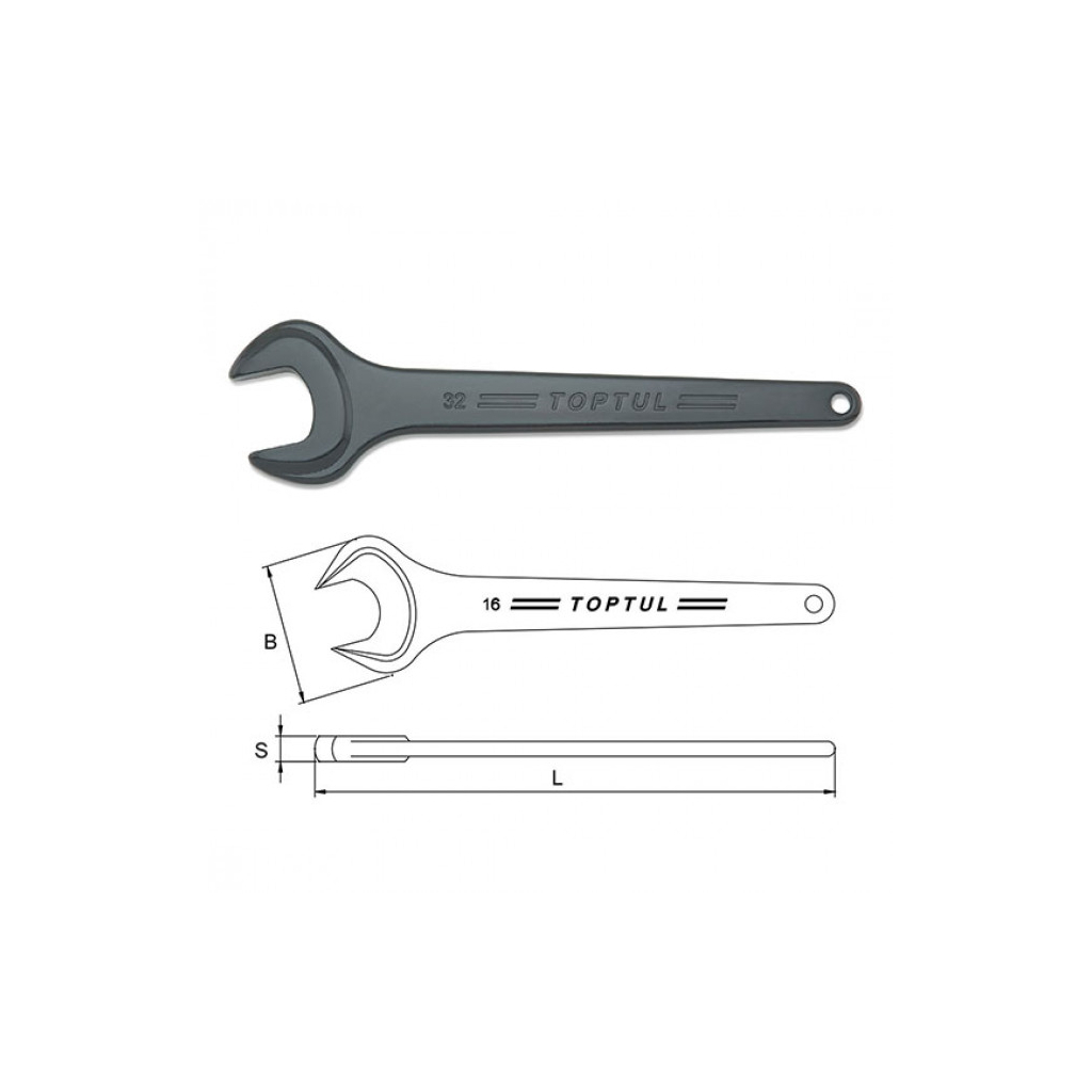 Ключ Toptul гайковий ріжковий односторонній (посилений) 41мм (AAAT4141)