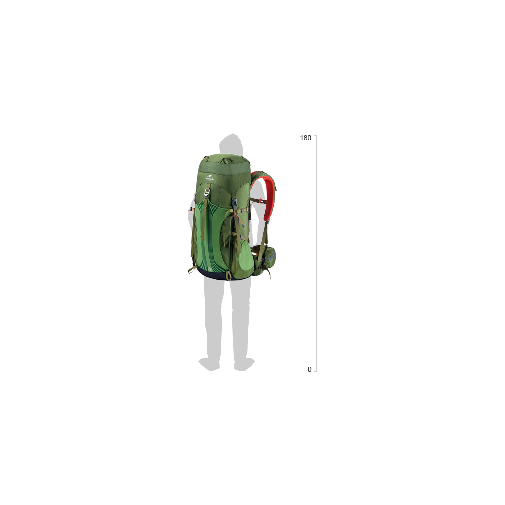Рюкзак туристичний Naturehike NH16Y020-Q 55л зелений (6927595787908)