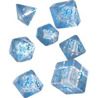 Набір кубиків для настільних ігор Q-Workshop Elvish Translucent blue Dice Set (7 шт) (SELV11)