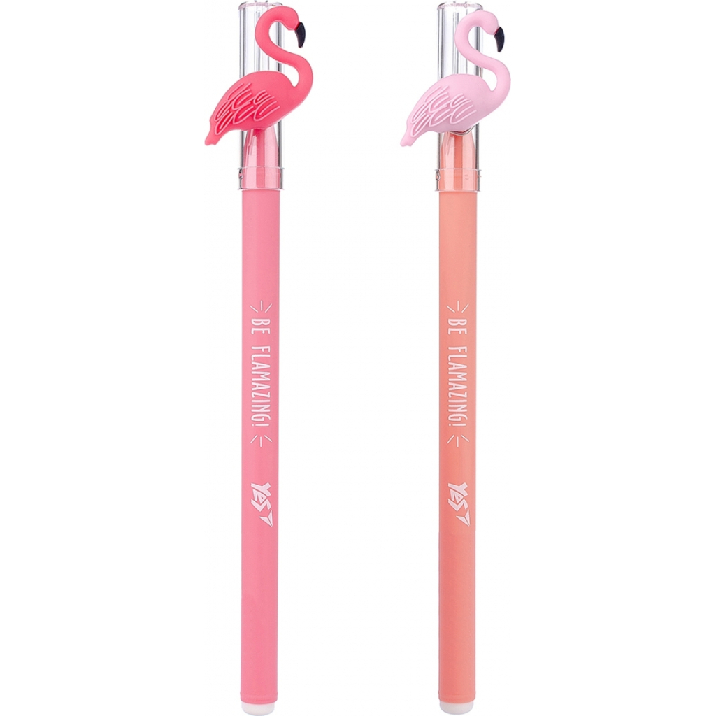 Ручка кулькова Yes Caribbean flamingo 0,7 мм синя (412003)