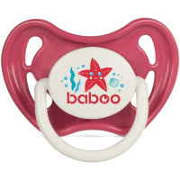 Baboo latex pacifier, red, Sea Life, 6+ months (5-041)