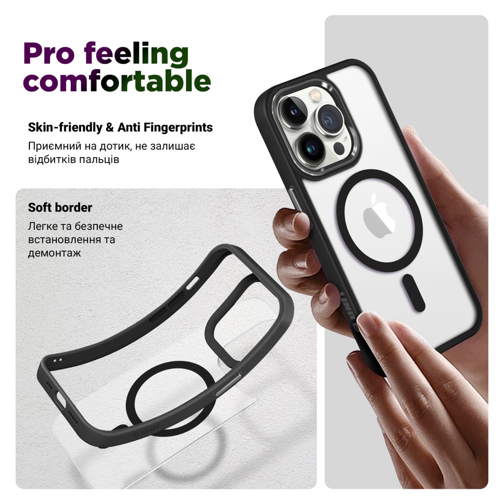 Чохол до мобільного телефона Armorstandart Unit MagSafe Apple iPhone 15 Pro Black (ARM69353) Чохол до мобільного телефона Armorstandart Unit MagSafe Apple iPhone 15 Pro Black (ARM69353)