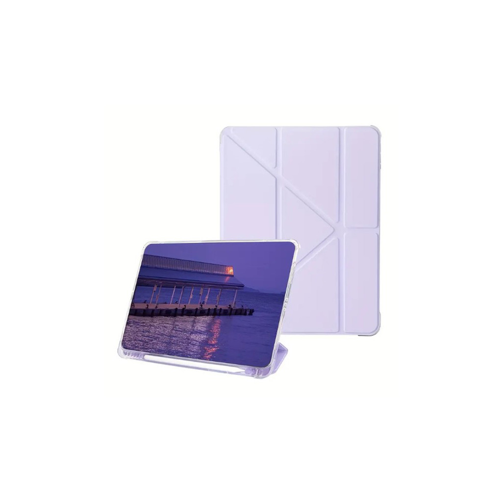 Чохол до планшета BeCover Ultra Slim Origami Transparent Apple Pencil Apple iPad Air (4/5) 2020/2022 10.9" Purple (711105)