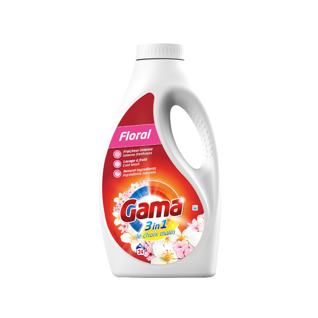 Гель для прання Gama Floral Універсальний з квітковим ароматом 1.2 л (8435495815860)