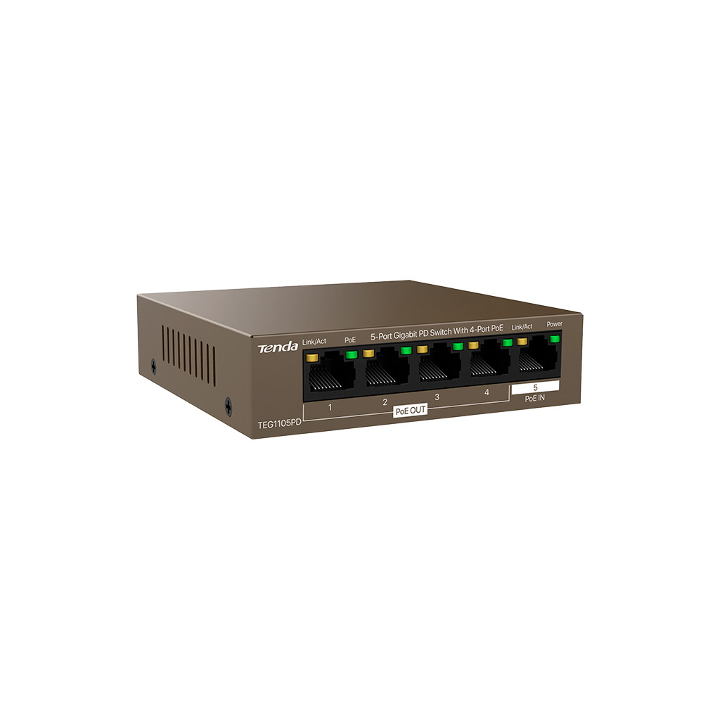 Комутатор мережевий Tenda TEG1105PD Комутатор мережевий Tenda TEG1105PD