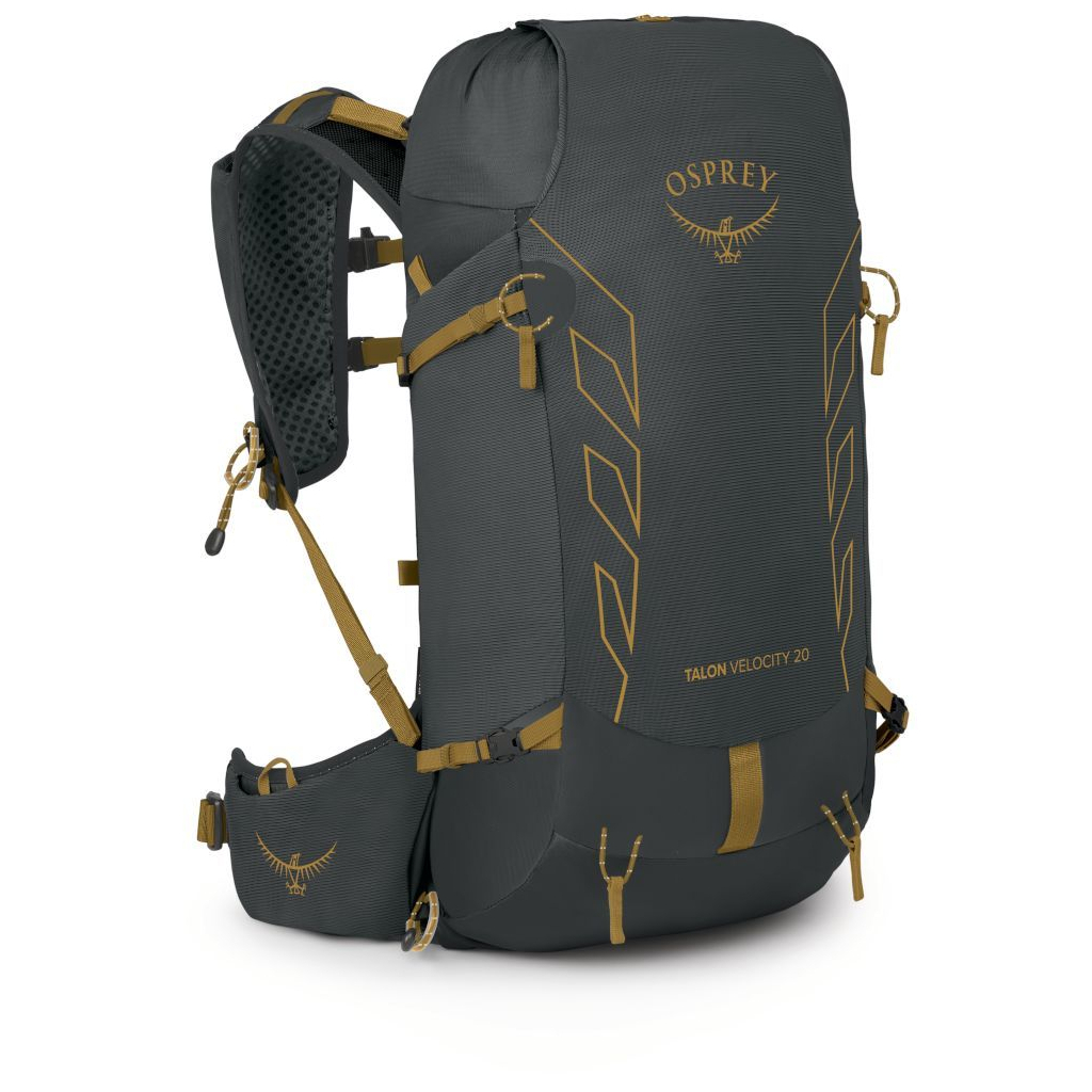 Рюкзак туристичний Osprey Talon Velocity 20 dark charcoal/tumbleweed yellow - L/XL - чорний (009.3545)