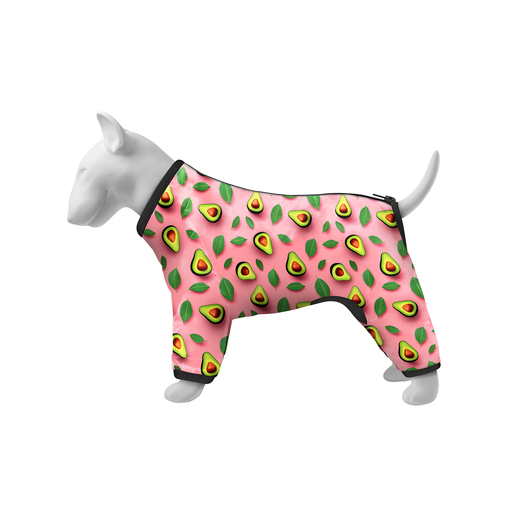 Вітровка для тварин WAUDOG Clothes Авокадо на рожевому L 50 (395-4051)