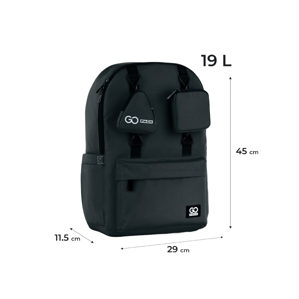 Рюкзак шкільний GoPack Education Teens 178 чорний (GO25-178L-1)