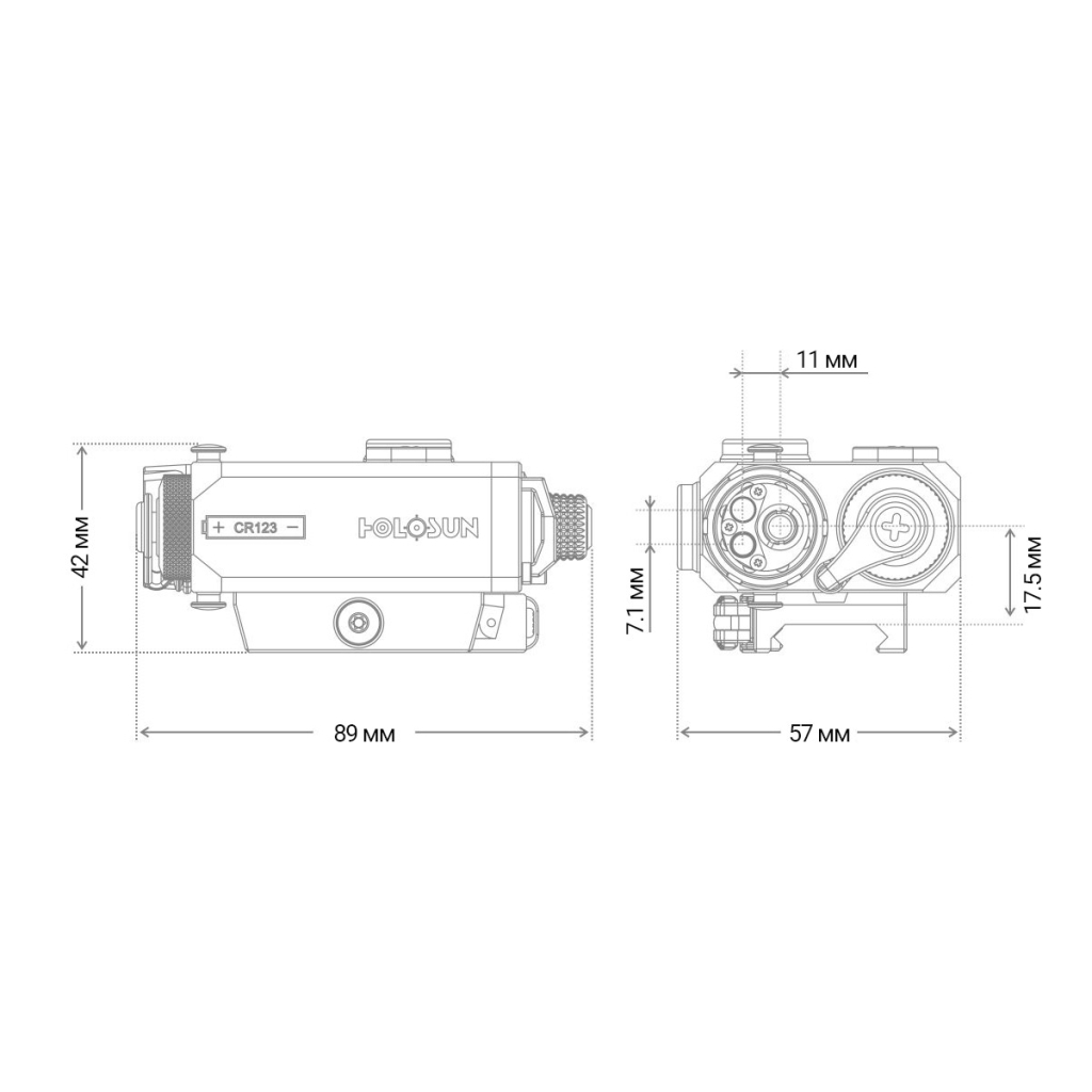 Тактичний блок Holosun LS321-GR (LS321G) Green & IR / IR illuminator (747053)