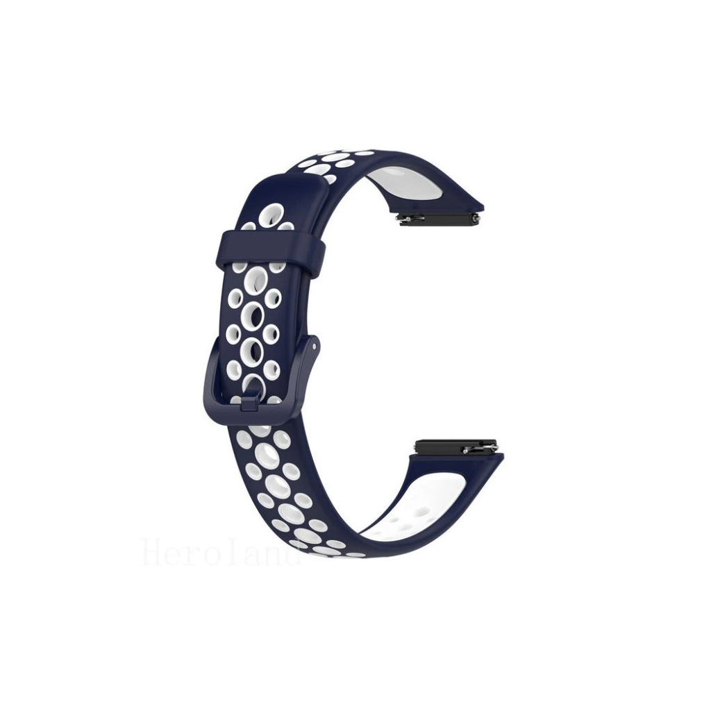 Ремінець до фітнес браслета BeCover Vents Style для Huawei Band 7/Honor Band 7 Blue-White (709442) Ремінець до фітнес браслета BeCover Vents Style для Huawei Band 7/Honor Band 7 Blue-White (709442)