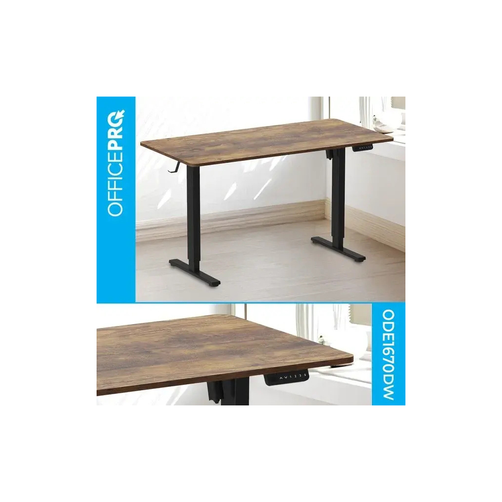 Комп'ютерний стіл OfficePro ODE1670DW Dark Wood/Black (ODE1670DW)