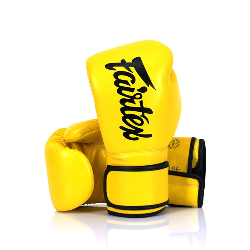 Боксерські рукавички Fairtex BGV14 Yellow 14 унцій (бинти в комплекті) (BGV14_14oz_Yellow) Боксерські рукавички Fairtex BGV14 Yellow 14 унцій (бинти в комплекті) (BGV14_14oz_Yellow)