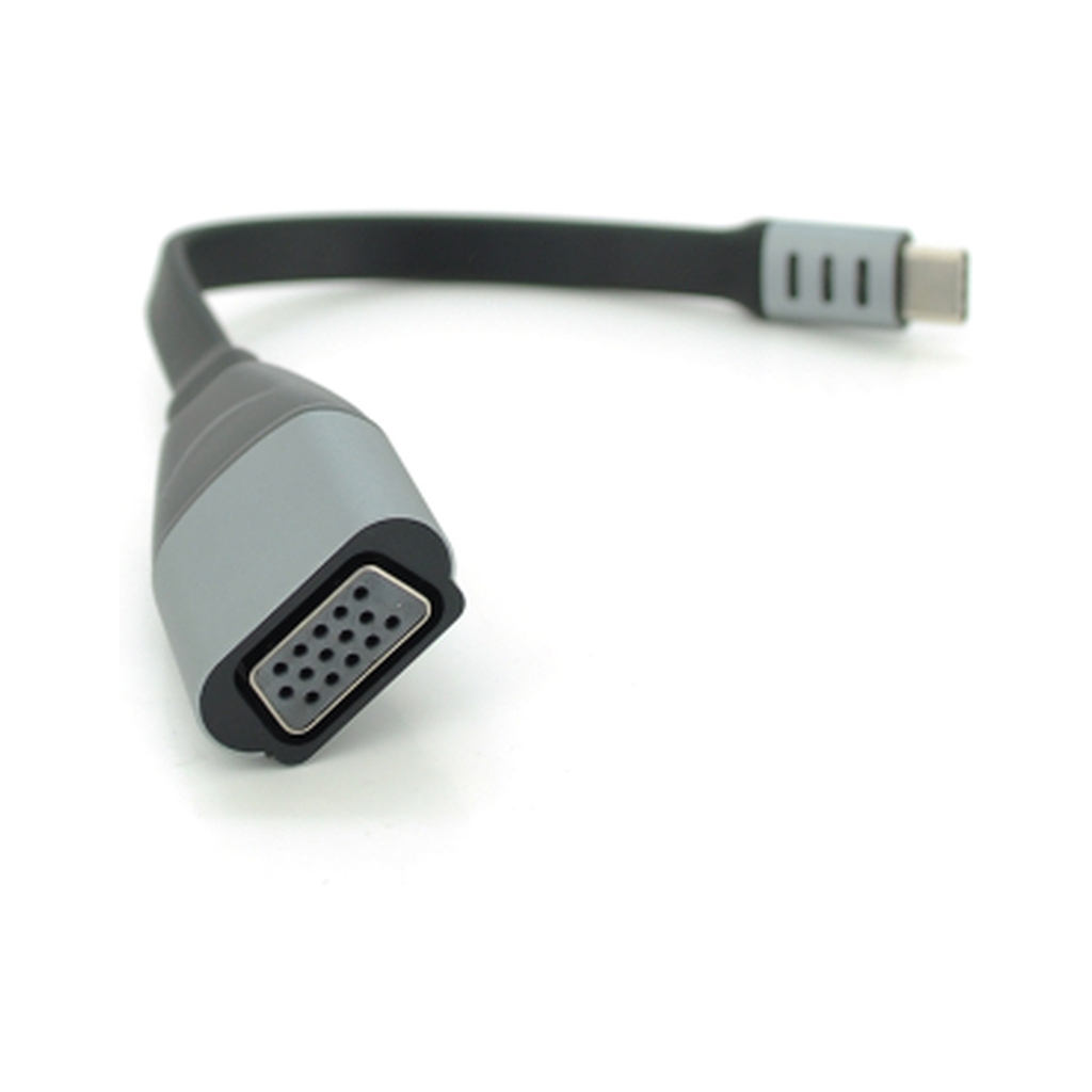 Перехідник USB-C M to VGA F 0.18m black-gray Voltronic (YT-Type-C(M)/VGA(F)-18cm/27031) Перехідник USB-C M to VGA F 0.18m black-gray Voltronic (YT-Type-C(M)/VGA(F)-18cm/27031)