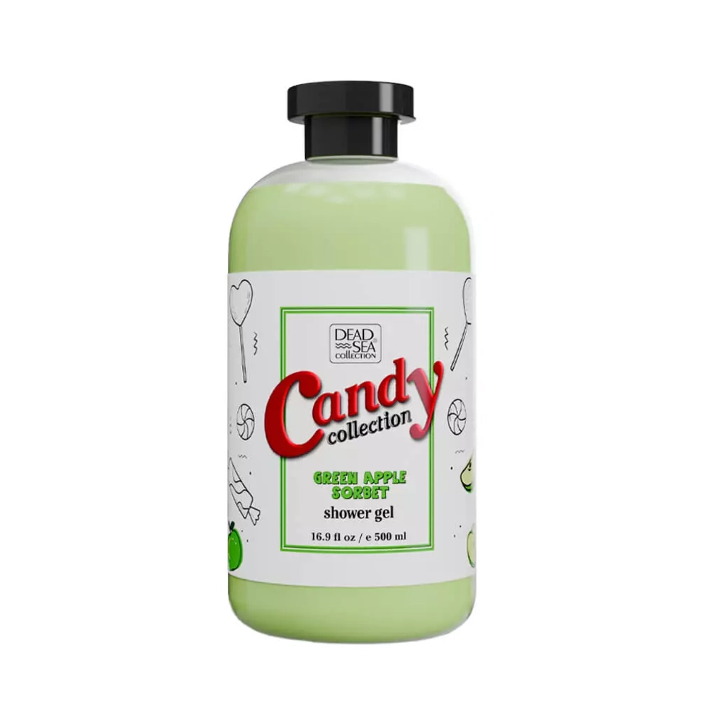 Гель для душу Dead Sea Collection Candy Collection Зелене яблуко Сорбет 500 мл (7290119485826)