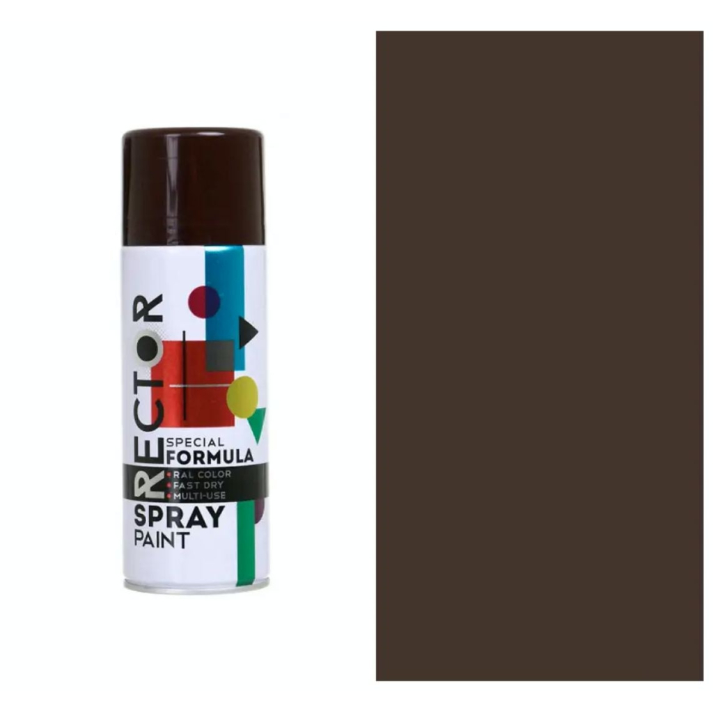 Аерозольна фарба для автомобіля RECTOR універсальна 8017 т. коричневий гл. 400мл (000013231) Аерозольна фарба для автомобіля RECTOR універсальна 8017 т. коричневий гл. 400мл (000013231)