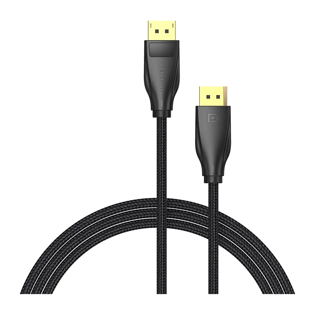 Кабель мультимедійний DisplayPort M to DisplayPort M 2.0m 8K60Hz black Vention (HCCBH) Кабель мультимедійний DisplayPort M to DisplayPort M 2.0m 8K60Hz black Vention (HCCBH)