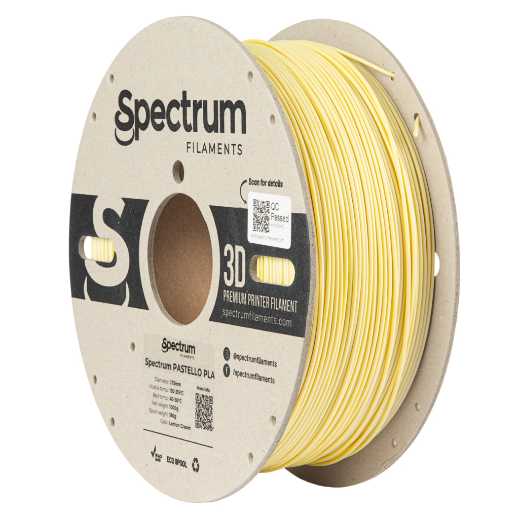 Пластик для 3D-принтера Spectrum PLA Pastello 1.75mm 1kg Lemon, Cream (80729)