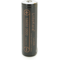Акумулятор 18650 3500mah (3300-3500mah), Protected, 3.7V(2.75-4.2V), Black Liitokala (Lii-35A-PCB)