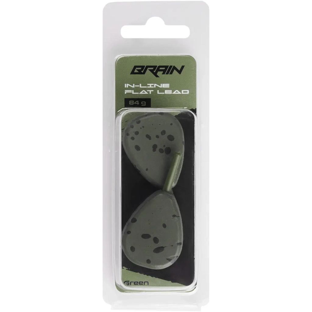Грузило Brain In-Line Flat Lead 84g 2шт/уп Green (1858.32.05) Грузило Brain In-Line Flat Lead 84g 2шт/уп Green (1858.32.05)