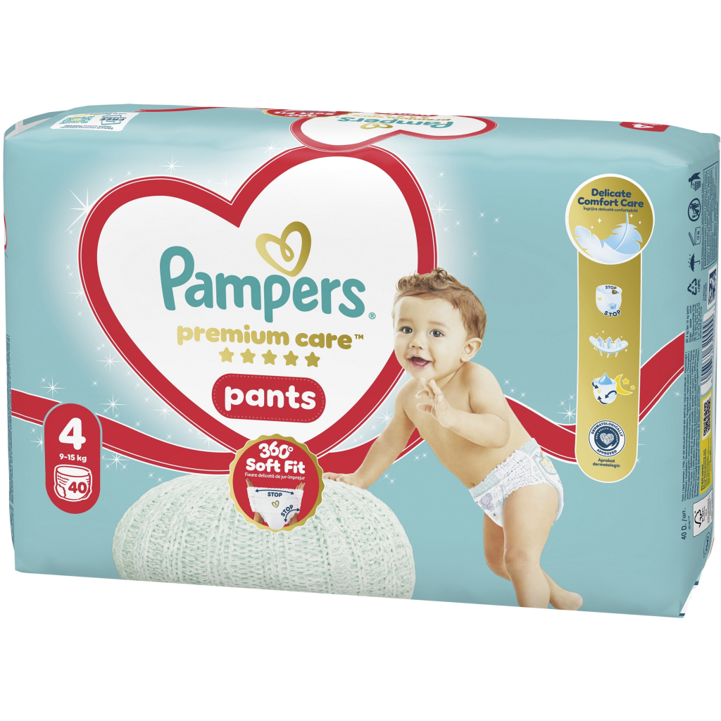 Підгузки Pampers Premium Care Pants Розмір 4 (9-14 кг) 40 шт (8006530320009) Підгузки Pampers Premium Care Pants Розмір 4 (9-14 кг) 40 шт (8006530320009)
