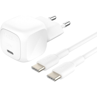 Зарядний пристрій Belkin USB-C PD20W PPS PD3.1 + cable USB-C to USB-C 1.0m (WCA009KQ1MWH-B6)