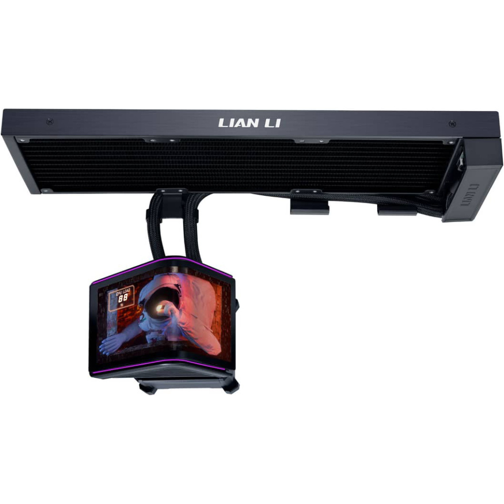 Система рідинного охолодження Lian Li Hydroshift II OLED Curved 360Fanless, Black (G89.GHS2OLDC36NB.00) Система рідинного охолодження Lian Li Hydroshift II OLED Curved 360Fanless, Black (G89.GHS2OLDC36NB.00)