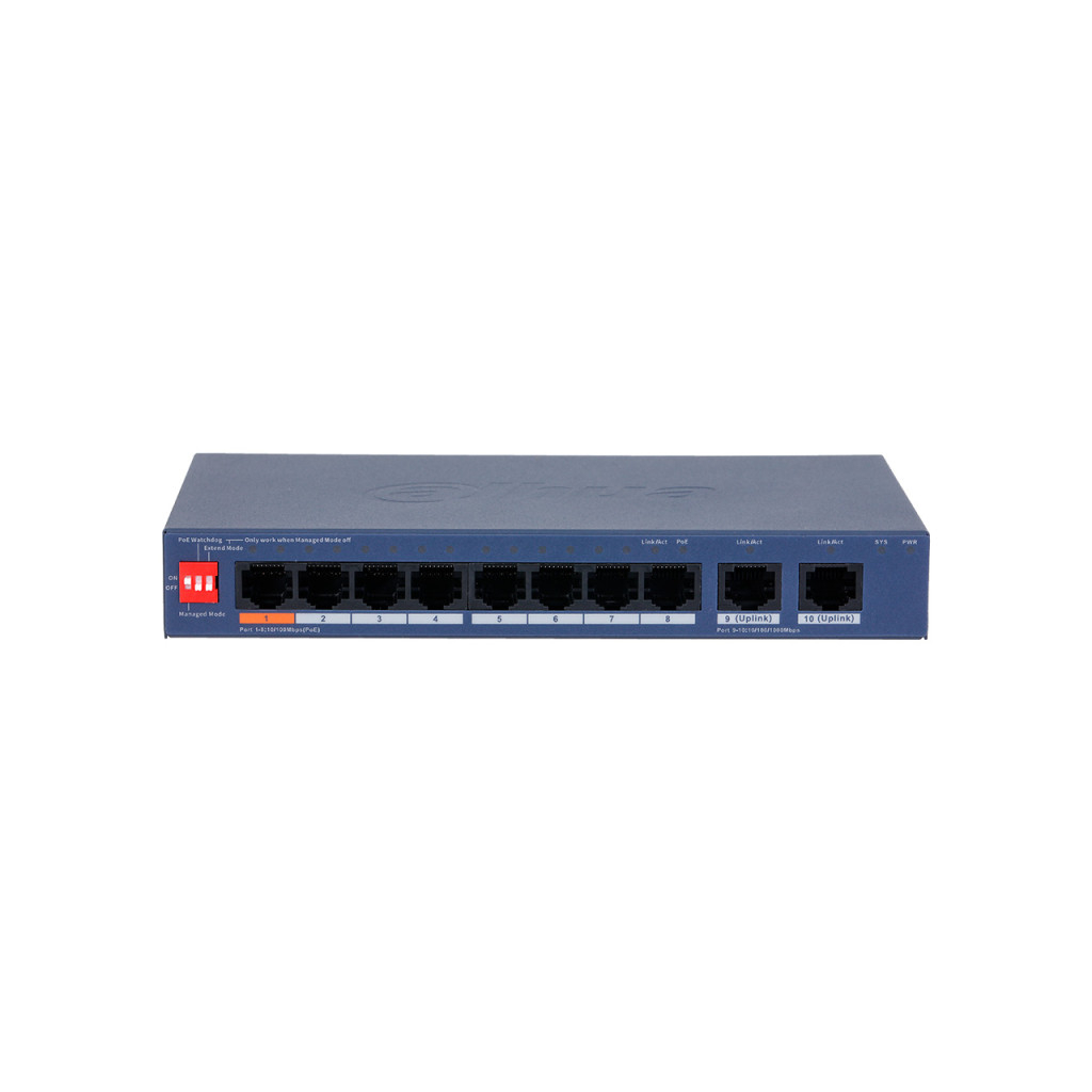 Комутатор мережевий Dahua DH-CS4010-8ET2GT-60 Комутатор мережевий Dahua DH-CS4010-8ET2GT-60