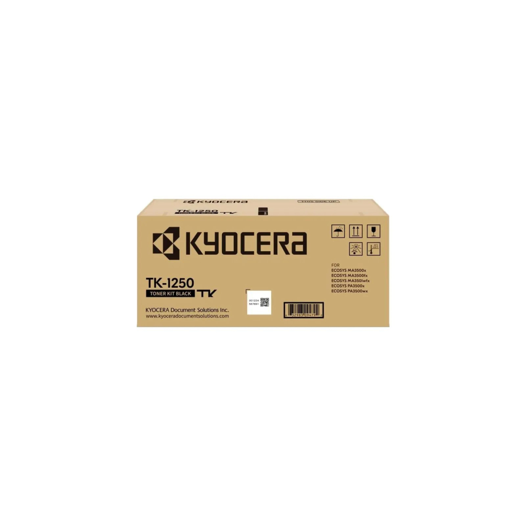 Тонер-картридж Tomoegawa Kyocera TK-1250/1T0C3H0NL0, Ecosys PA3500/MA3500 chip Black (PY462Y.100)