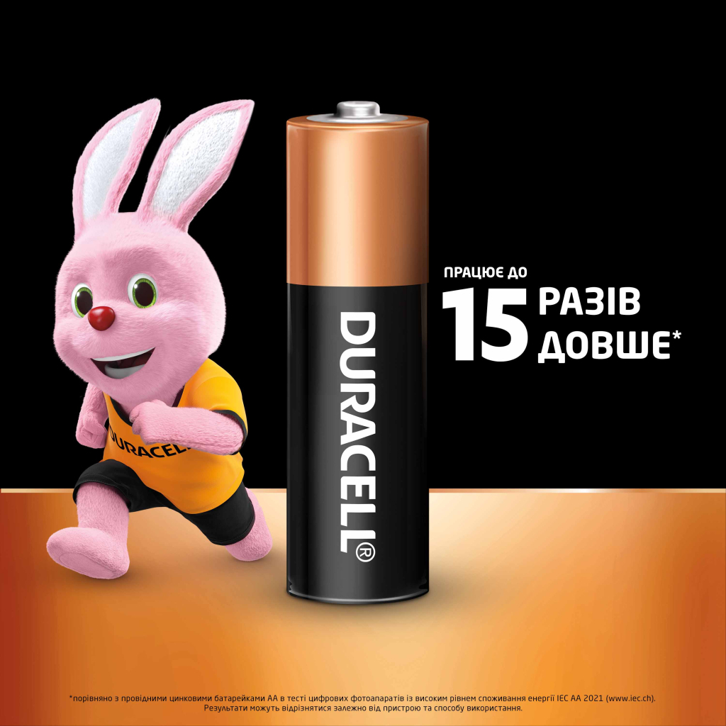 Батарейка Duracell AA лужні 4 шт. в упаковці (5000394052536 / 81551270)