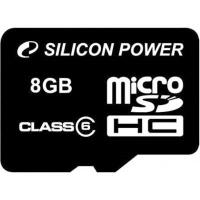 Карта пам'яті Silicon Power 8Gb microSDHC class 6 (SP008GBSTH006V10)