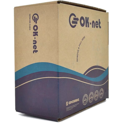 Кабель мережевий OK-Net FTP 305м cat.6 (F/UTP-cat.6) (КПВЭ-ВП (250) 4*2*0,54)