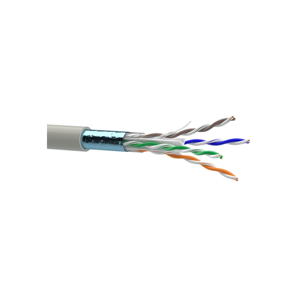 Кабель мережевий OK-Net FTP 305м cat.6 (F/UTP-cat.6) (КПВЭ-ВП (250) 4*2*0,54)