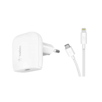 Зарядний пристрій Belkin Home Charger (18W) Power Delivery Port USB-C - Lightning 1.2 (F7U096VF04-WHT)