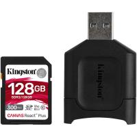 Карта пам'яті Kingston 128GB SDXC class 10 UHS-I U3 React Plus + USB-кардридер (MLPR2/128GB)