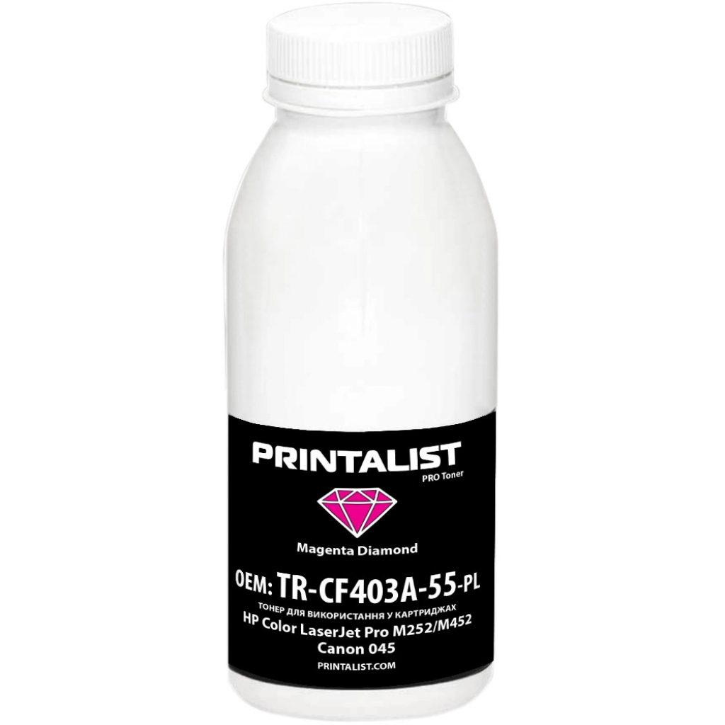 Тонер HP CLJ Pro M252/M452, Canon 045, 50г Magenta Printalist (TR-CF403A-55-PL) Тонер HP CLJ Pro M252/M452, Canon 045, 50г Magenta Printalist (TR-CF403A-55-PL)