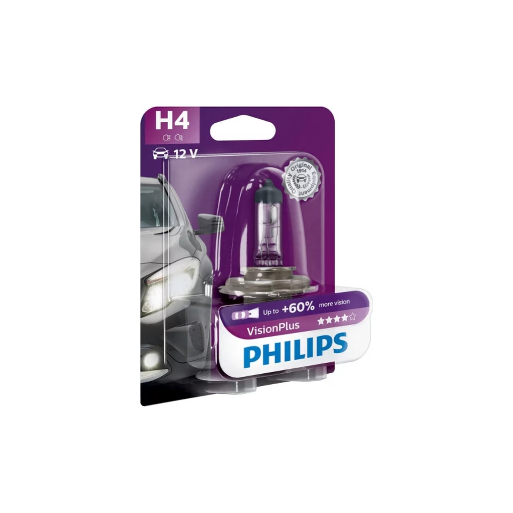 Автолампа Philips 12342VPB1 H4 Vision Plus 12V 60/55W (3228) Автолампа Philips 12342VPB1 H4 Vision Plus 12V 60/55W (3228)