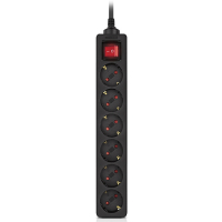 Network power filter REAL-EL RS-6 Protect M 1.8m, black (EL122300032)