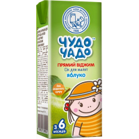 Сік дитячий Чудо-Чадо прямого віджиму Яблуко 200 мл (4820003689011)