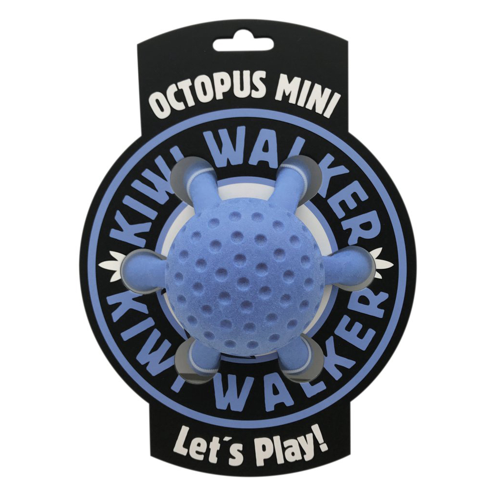 Іграшка для собак Kiwi Walker Восьминіг 13 см блакитна (8596075002787)