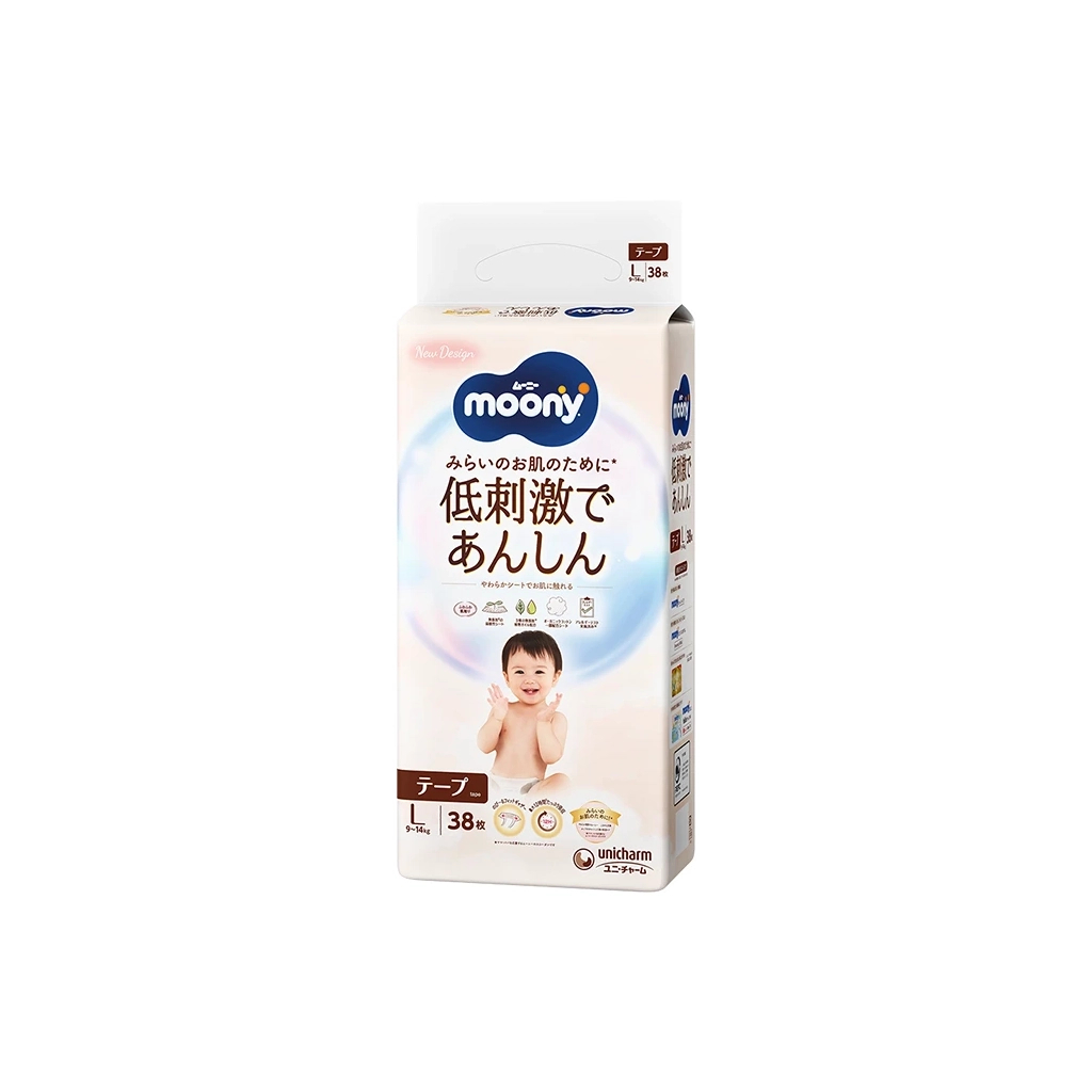 Підгузки Moony Natural L 9-14 кг, 38 шт (4903111242030)