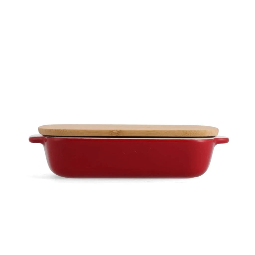 Форма для випікання KitchenAid з кришкою керамогранітна 0,9 л Червона (CC006104-001)