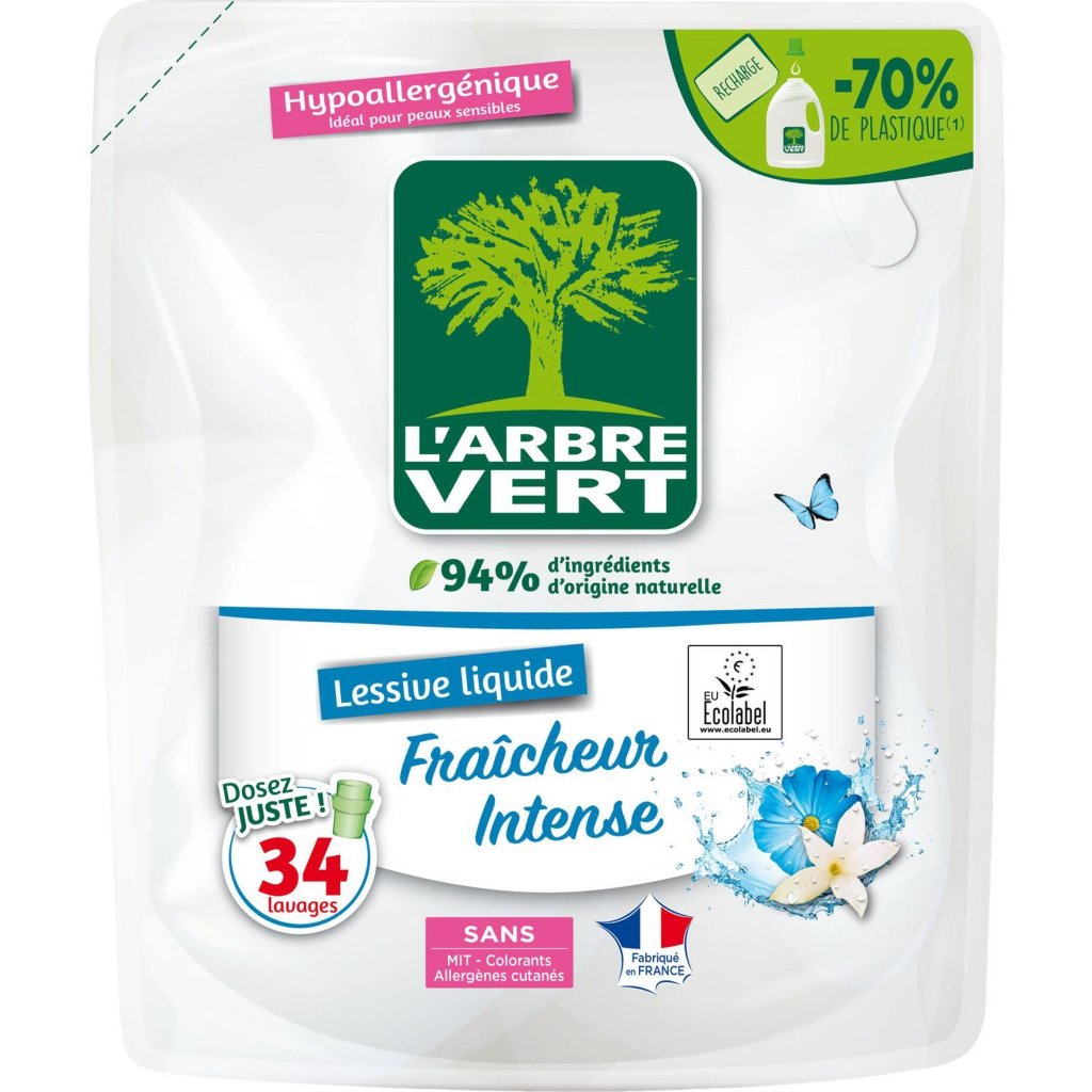 Гель для прання L'Arbre Vert Інтенсивна свіжість запасний блок 1.53 л (3450601046438)