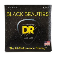 Guitar strings DR Strings Black Beauties Acoustic - Extra Light (10-48) (BKA-10)