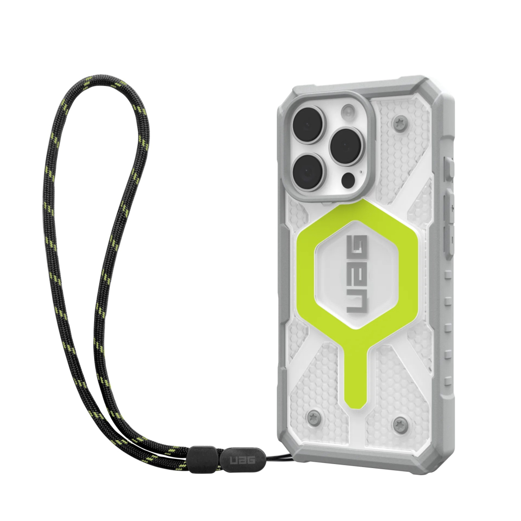 Чохол до мобільного телефона UAG iPhone 16 Pro Pathfinder Clear Magsafe Active Neon Lanyard (1144641BV01)