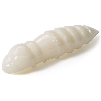 Fishing silicone FishUP Pupa 0.9" 009 - White, cheese taste (12pcs/pack) (1864.02.58)