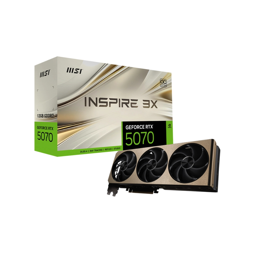 Відеокарта MSI GeForce RTX5070 12Gb INSPIRE 3X OC (RTX 5070 12G INSPIRE 3X OC)